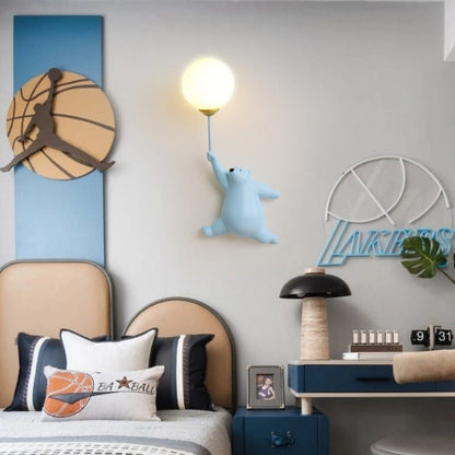 Modern Wall Lamp Cute Bear Design Home