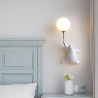 Modern Wall Lamp Cute Bear Design Home