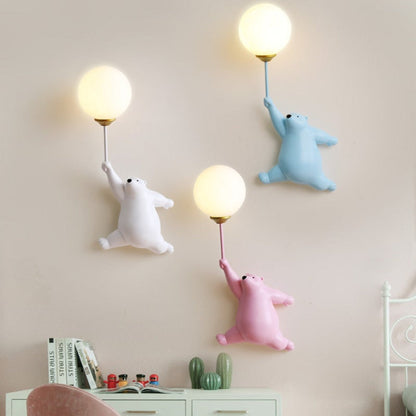 Modern Wall Lamp Cute Bear Design Home