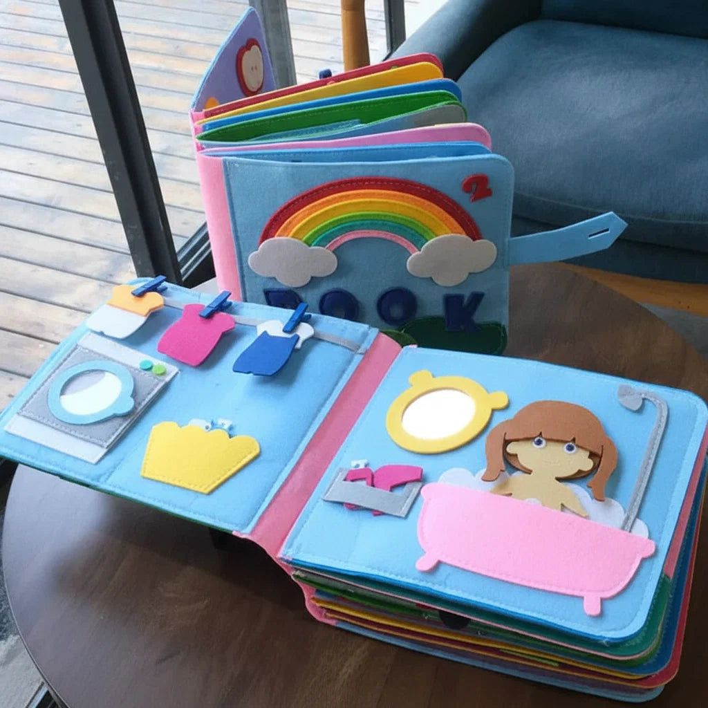 Busy Book Montessori Felt Activity Book