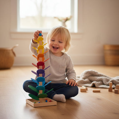 Musical Tree Toy Toddlers Colorful Wooden