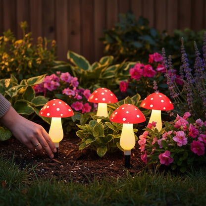 Outdoor Solar Lights Garden Mushroom Stake