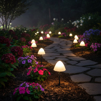 Outdoor Solar Lights Garden Mushroom Stake