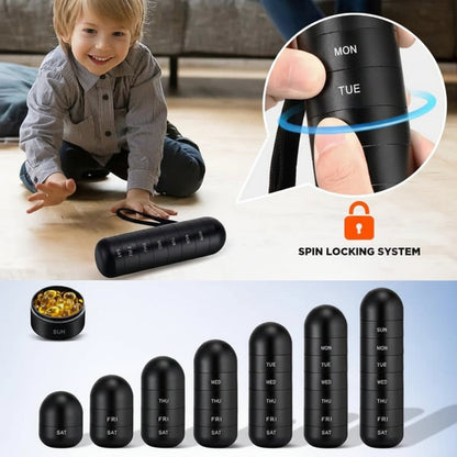 Pill Organizer Portable Case Travel Friendly