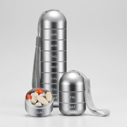 Pill Organizer Portable Case Travel Friendly