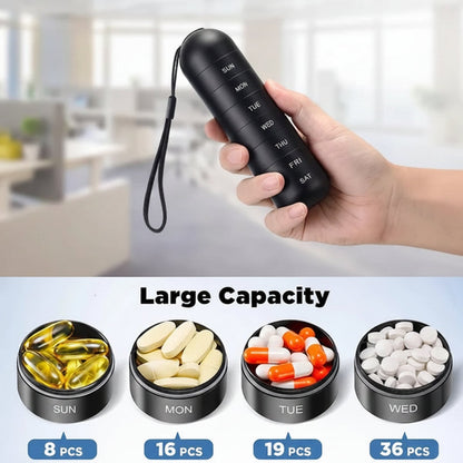 Pill Organizer Portable Case Travel Friendly