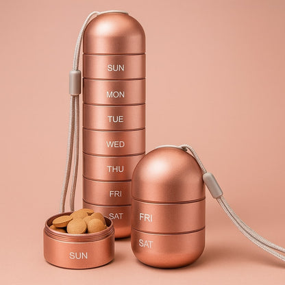 Pill Organizer Weekly Set Portable Storage