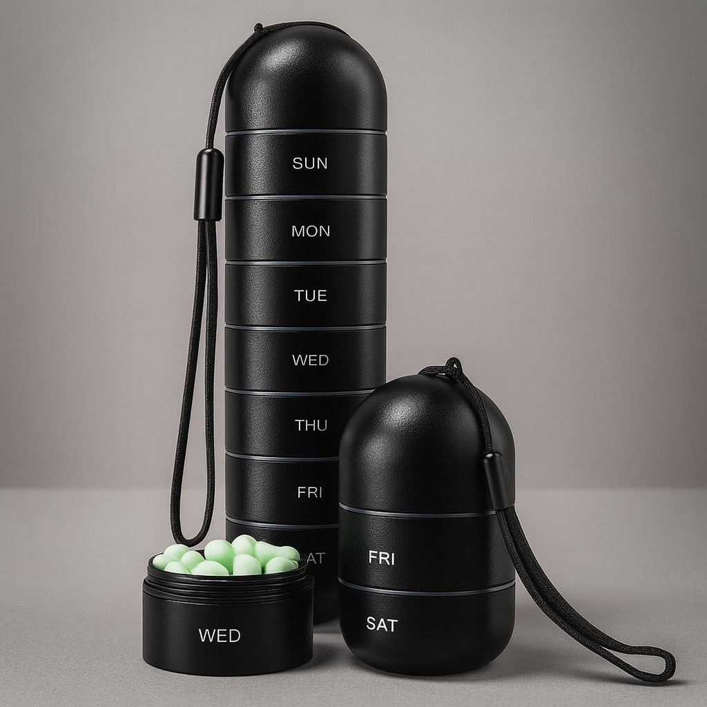 Pill Organizer Weekly Set Portable Storage
