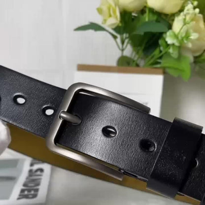 Pin Buckle Leather Belt Durable Casual