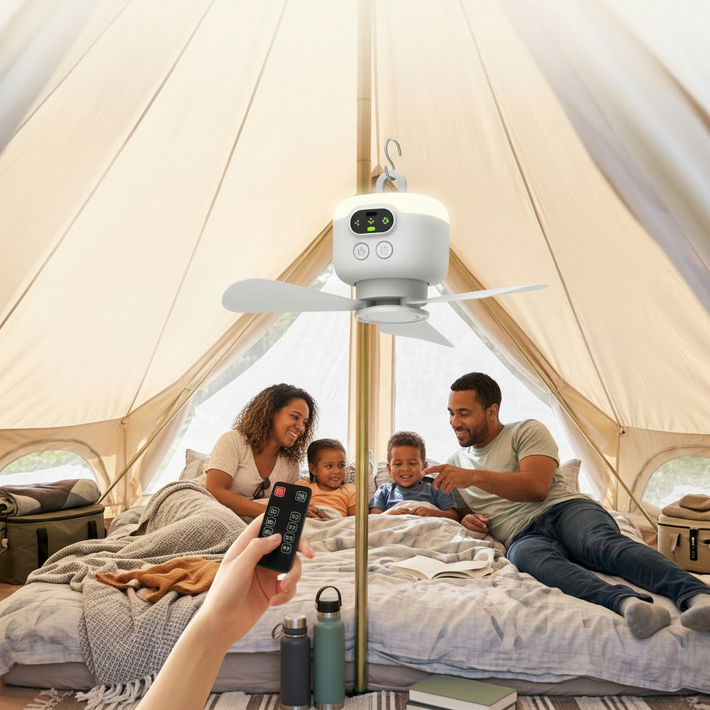 Portable Fan Camping Remote Control Hanging