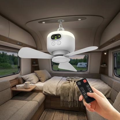 Portable Fan Camping Remote Control Hanging
