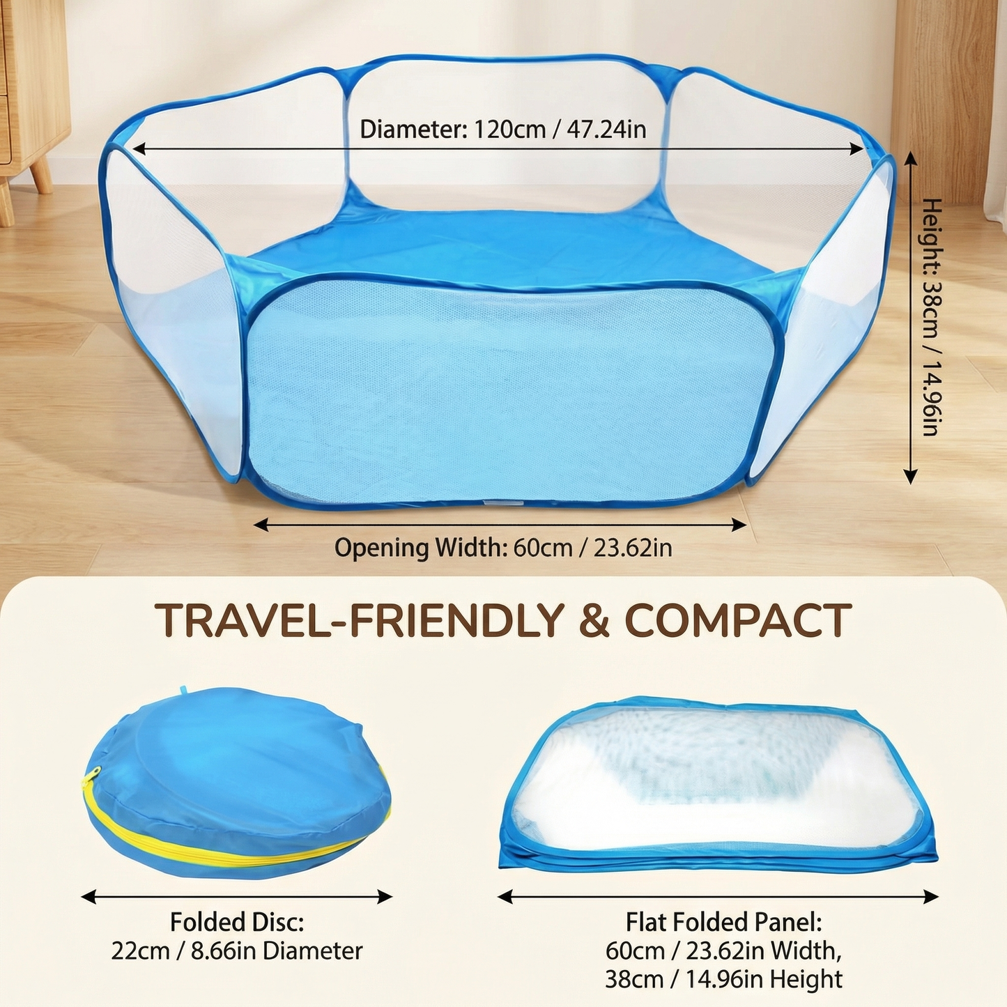 Portable Playpen Travel Safety Lightweight