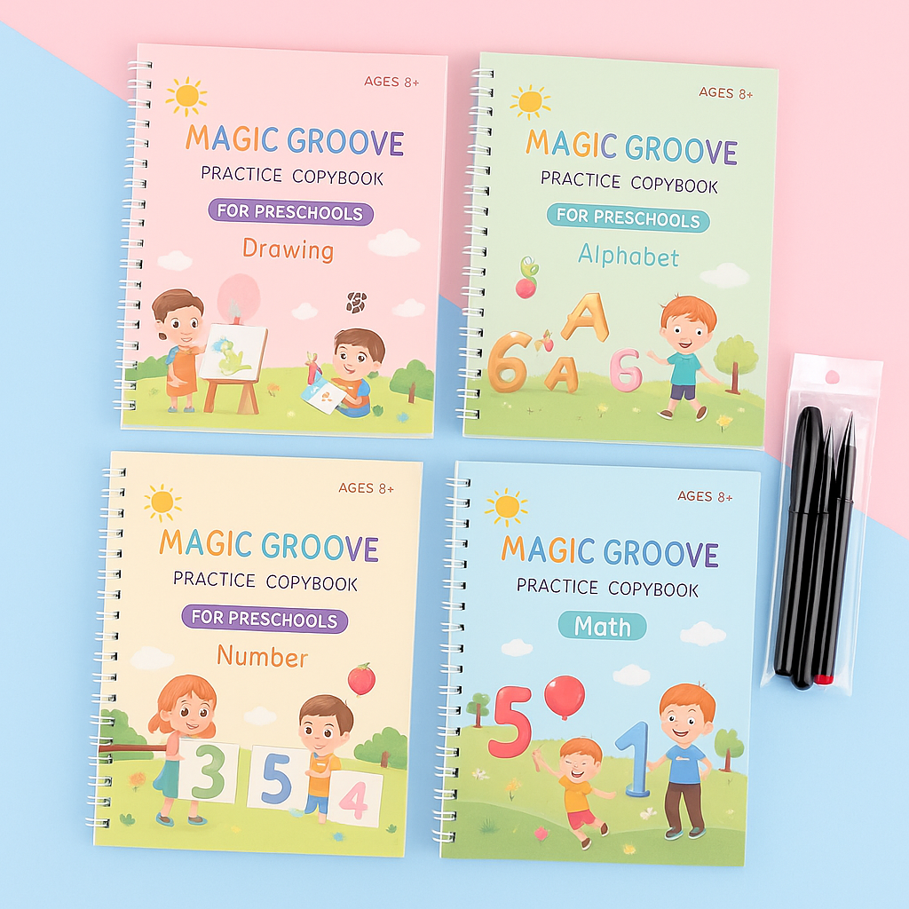 Practice Copybook Alphabet Number Drawing