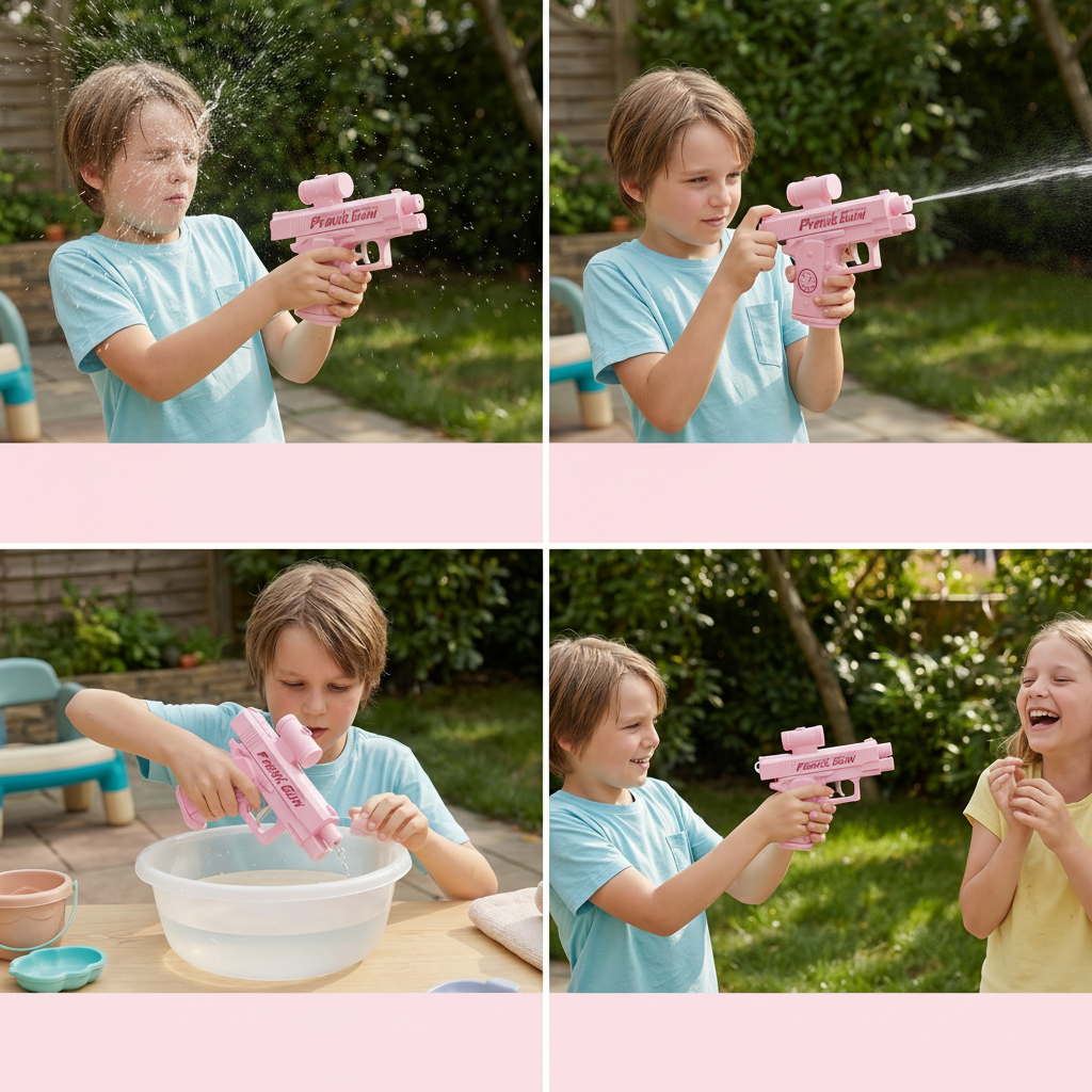 Prank Water Gun Kids Toy Double Sided