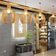 Handcrafted Wooden Pendant Light Natural