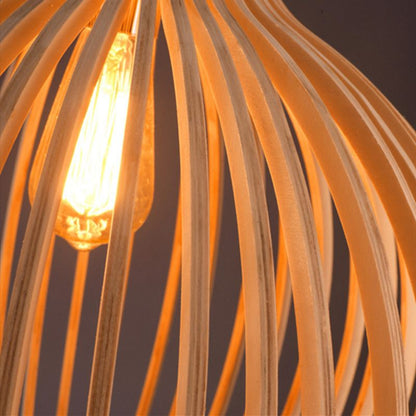 Handcrafted Wooden Pendant Light Natural