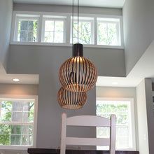 Handcrafted Wooden Pendant Light Natural