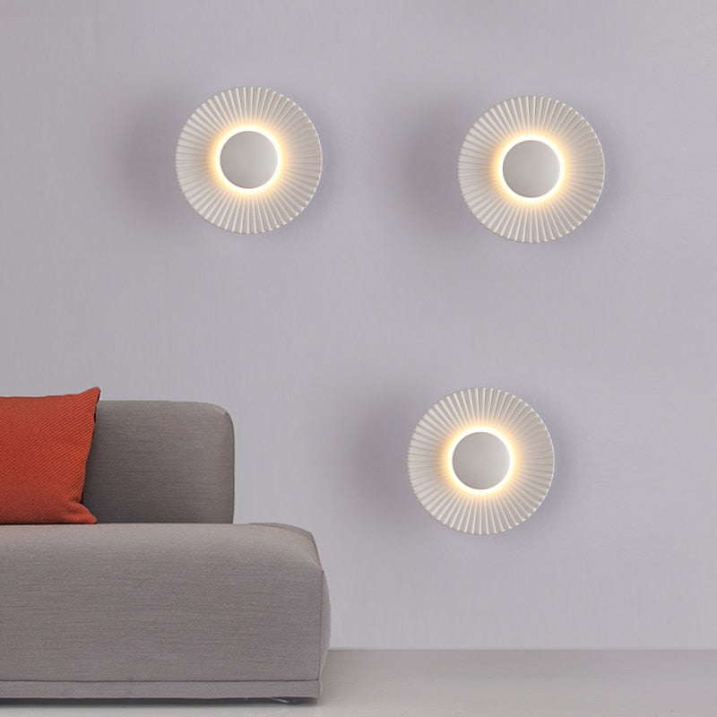 Hasna Sunray Wall Lamp Modern Metallic Sun