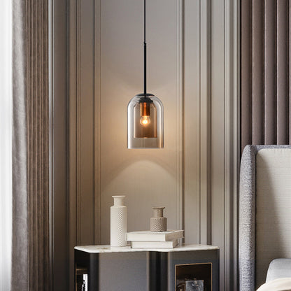 Mica Mid Century Pendant Lamp Double Glass