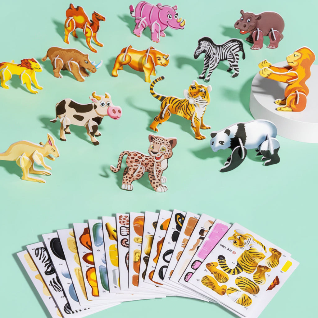 Kids 3D Cartoon Puzzle Set Animal