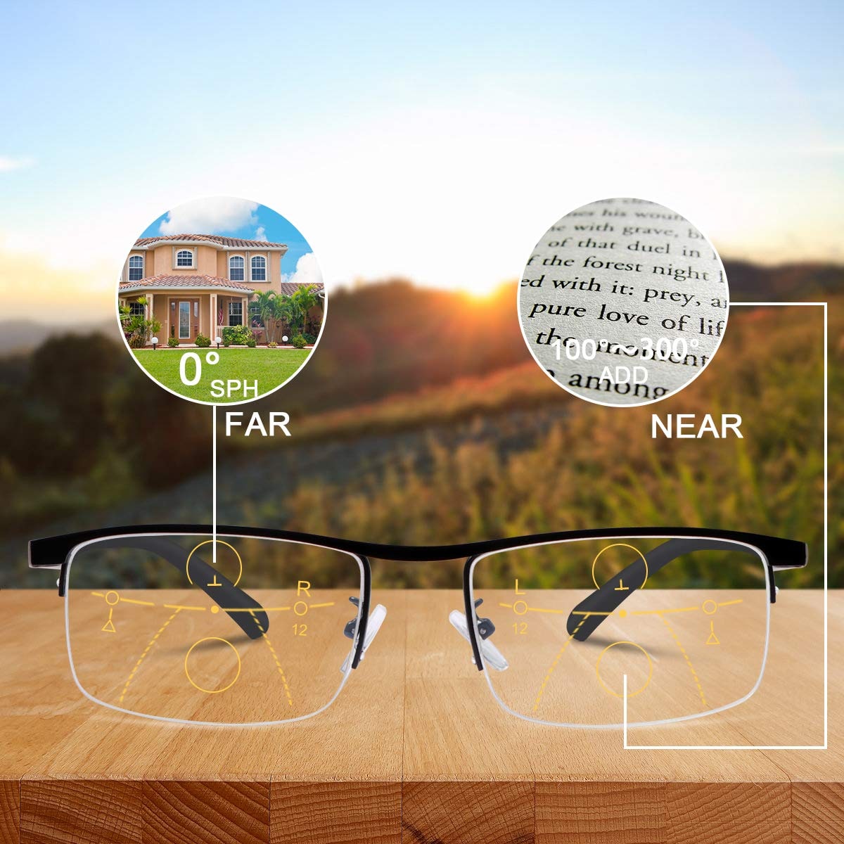 Reading Glasses Progressive Blue Light
