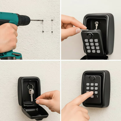 Key Lock Box Wall Mounted Outdoor Waterproof