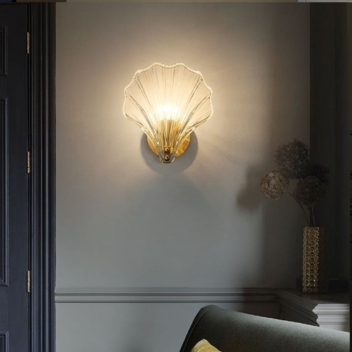 Marina Shell Glass Wall Light Modern Art