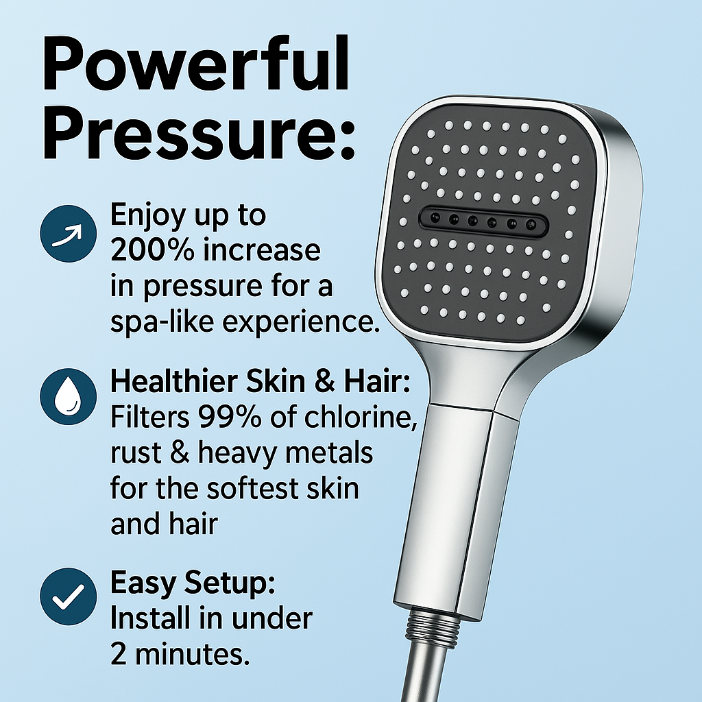 Shower Head High Pressure Filtered Handheld
