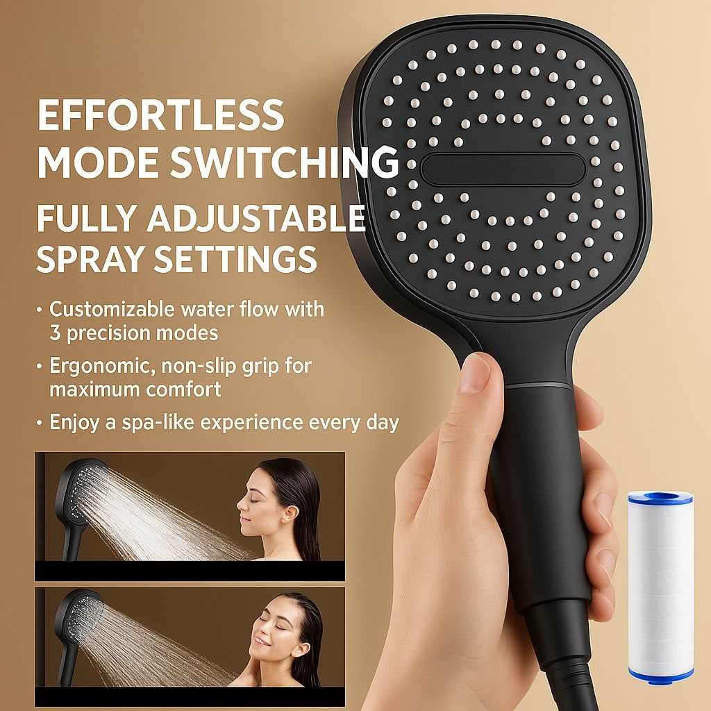Shower Head High Pressure Filtered Handheld