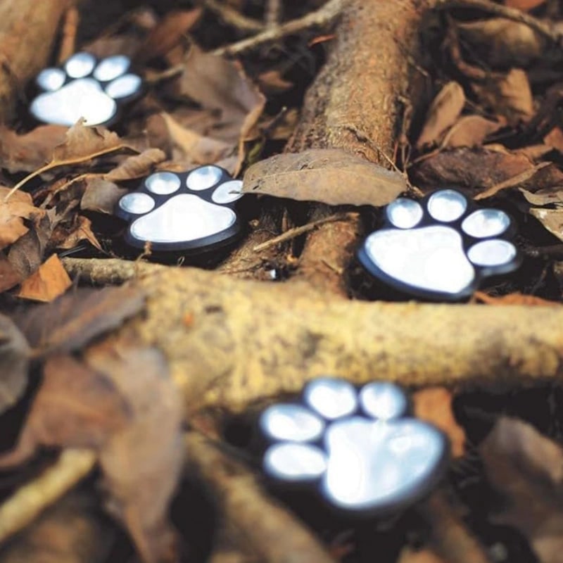 Solar Lights Paw Print Outdoor Waterproof