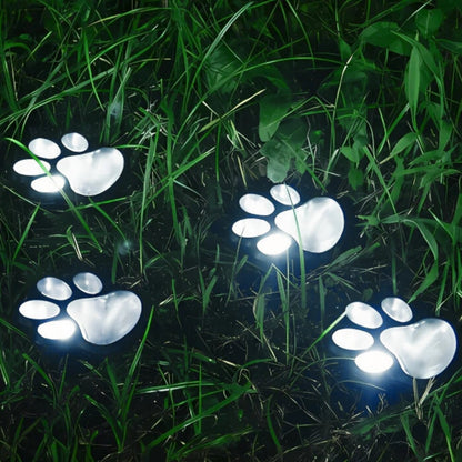 Solar Lights Paw Print Outdoor Waterproof