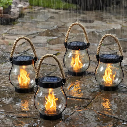 Solar Powered Lantern Outdoor Light Hanging