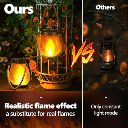 Solar Powered Outdoor Lantern Flame Effect