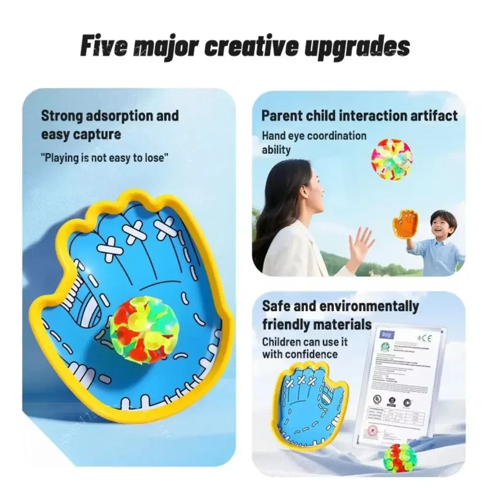 Suction Cup Balls Catch Gloves Interactive