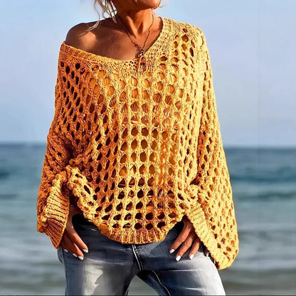 Women's Cover Up Crochet Sweater Loose Fit