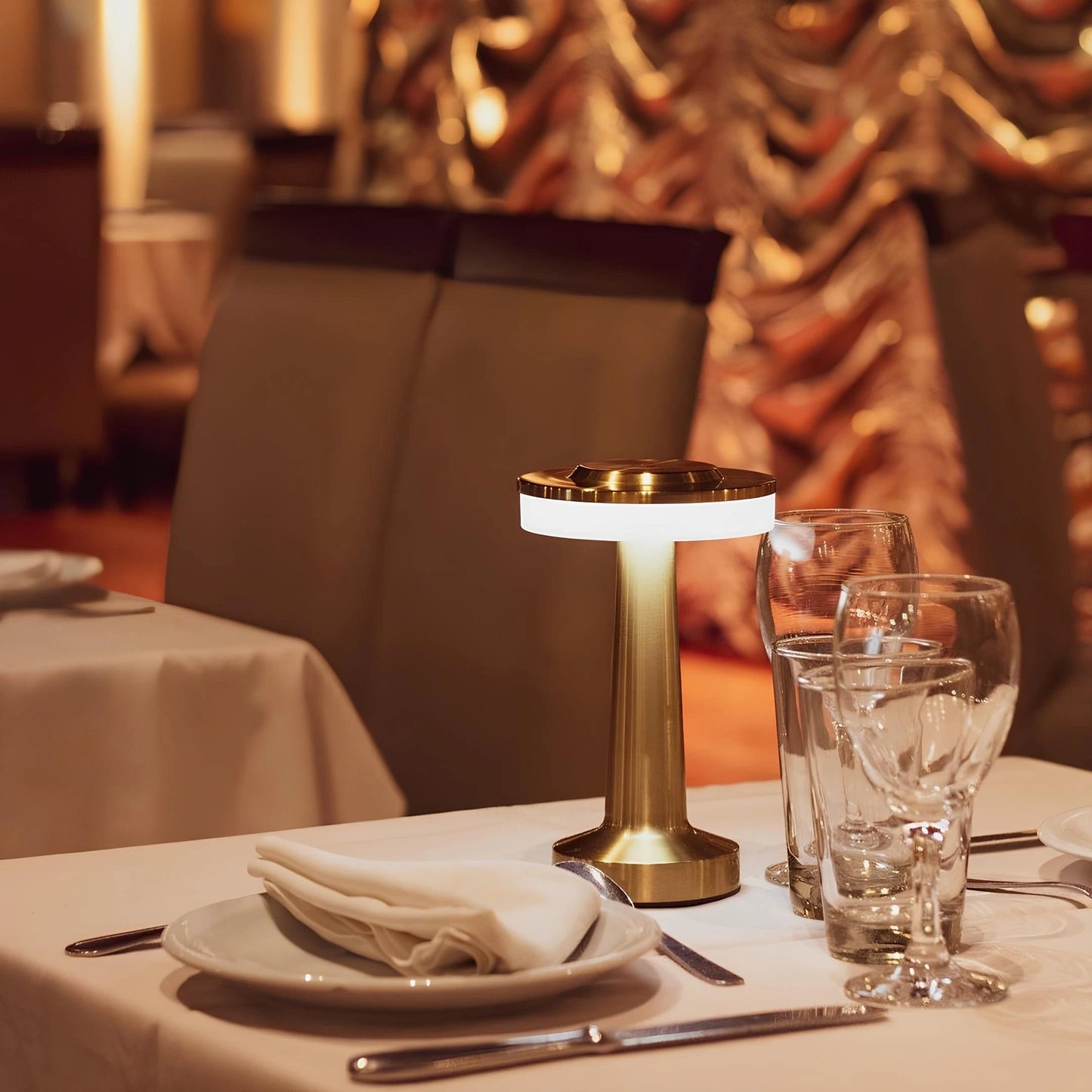 Table Lamp Cordless Metal Rechargeable