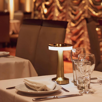 Table Lamp Cordless Metal Rechargeable