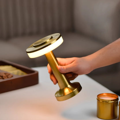 Table Lamp Cordless Metal Rechargeable