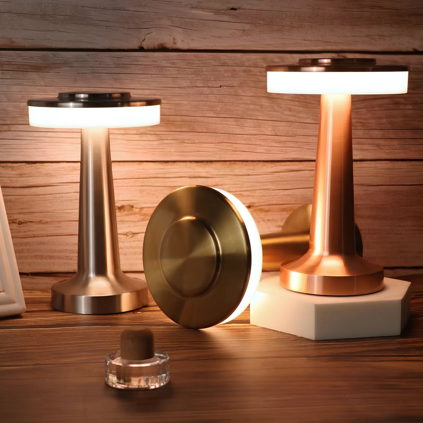 Table Lamp Cordless Metal Rechargeable