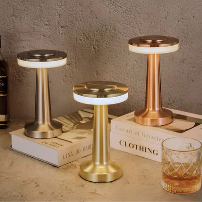 Table Lamp Cordless Metal Rechargeable