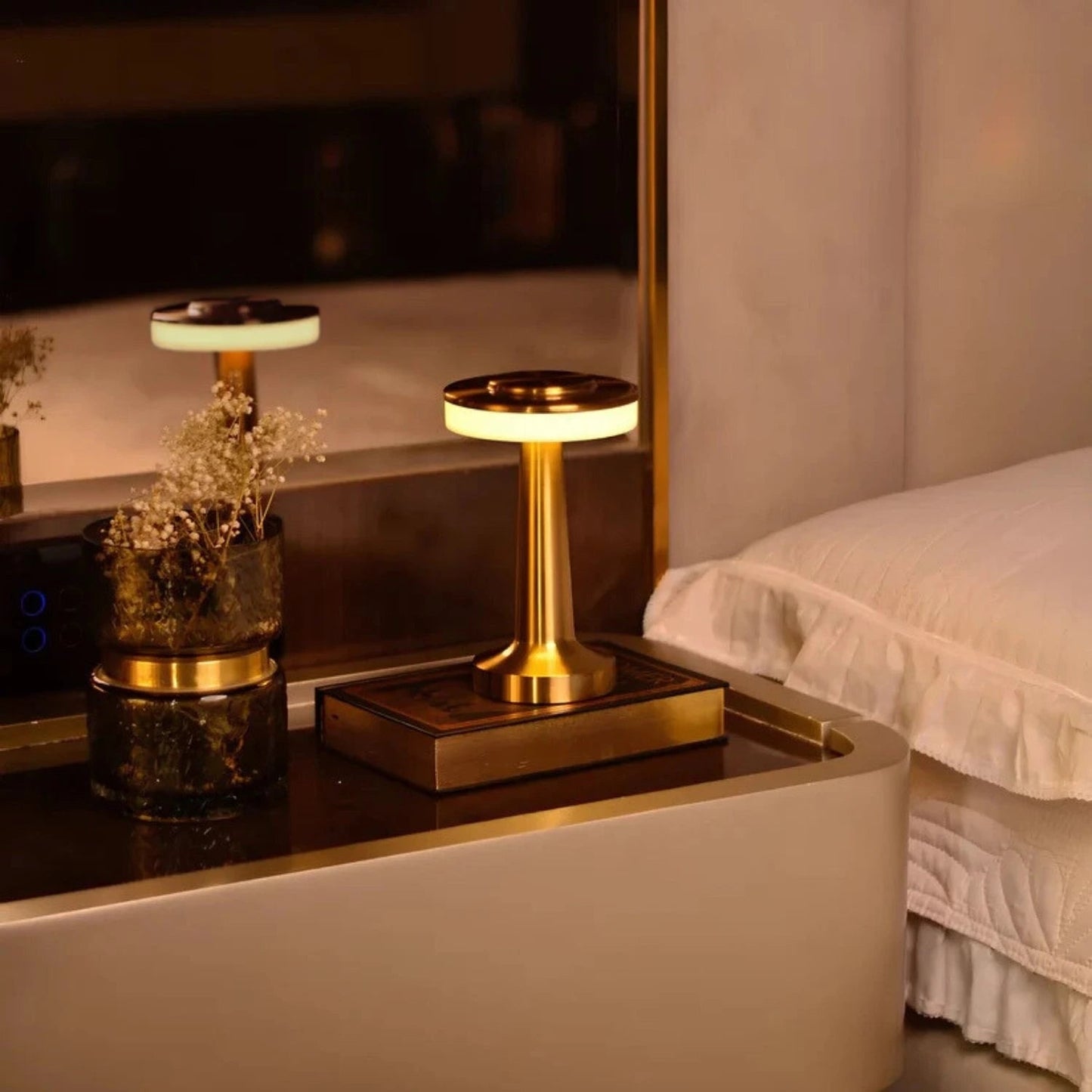 Table Lamp Cordless Metal Rechargeable