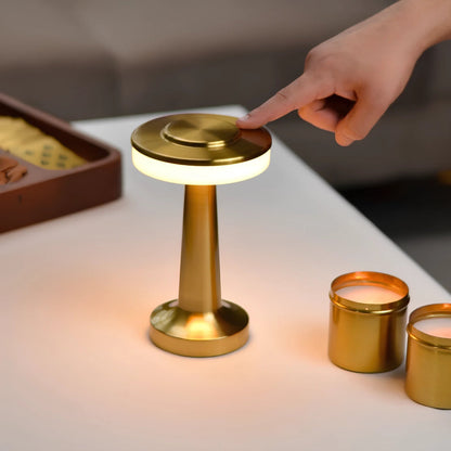Table Lamp Cordless Metal Rechargeable