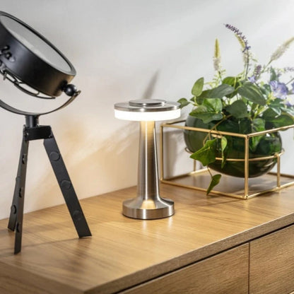 Table Lamp Cordless Metal Rechargeable
