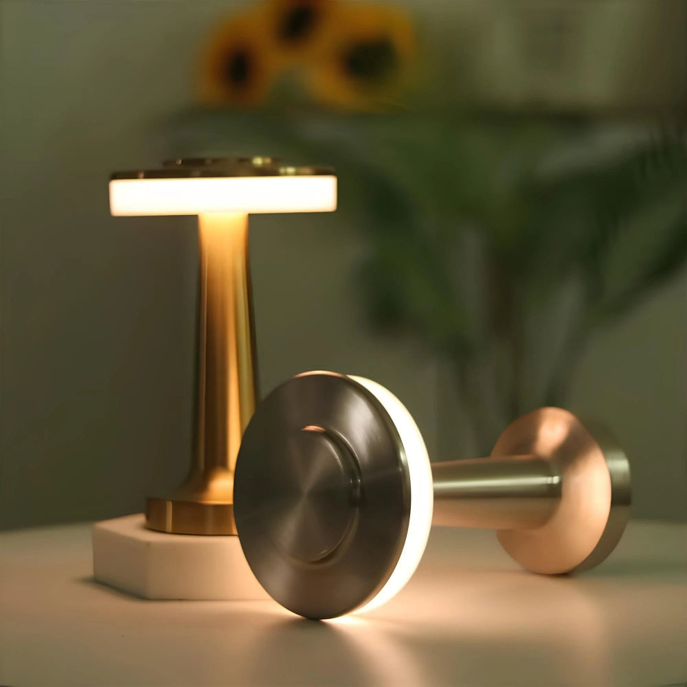 Table Lamp Cordless Metal Rechargeable