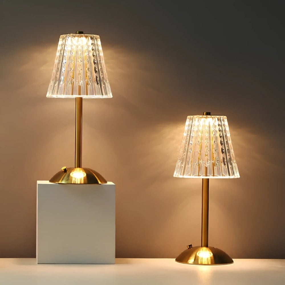 Table Lamp Crystal Cordless Rechargeable