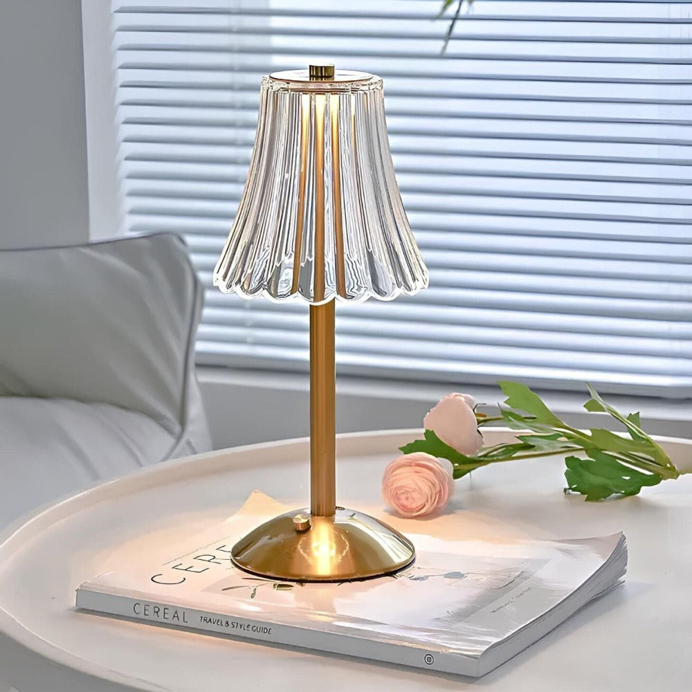 Table Lamp Crystal Cordless Rechargeable