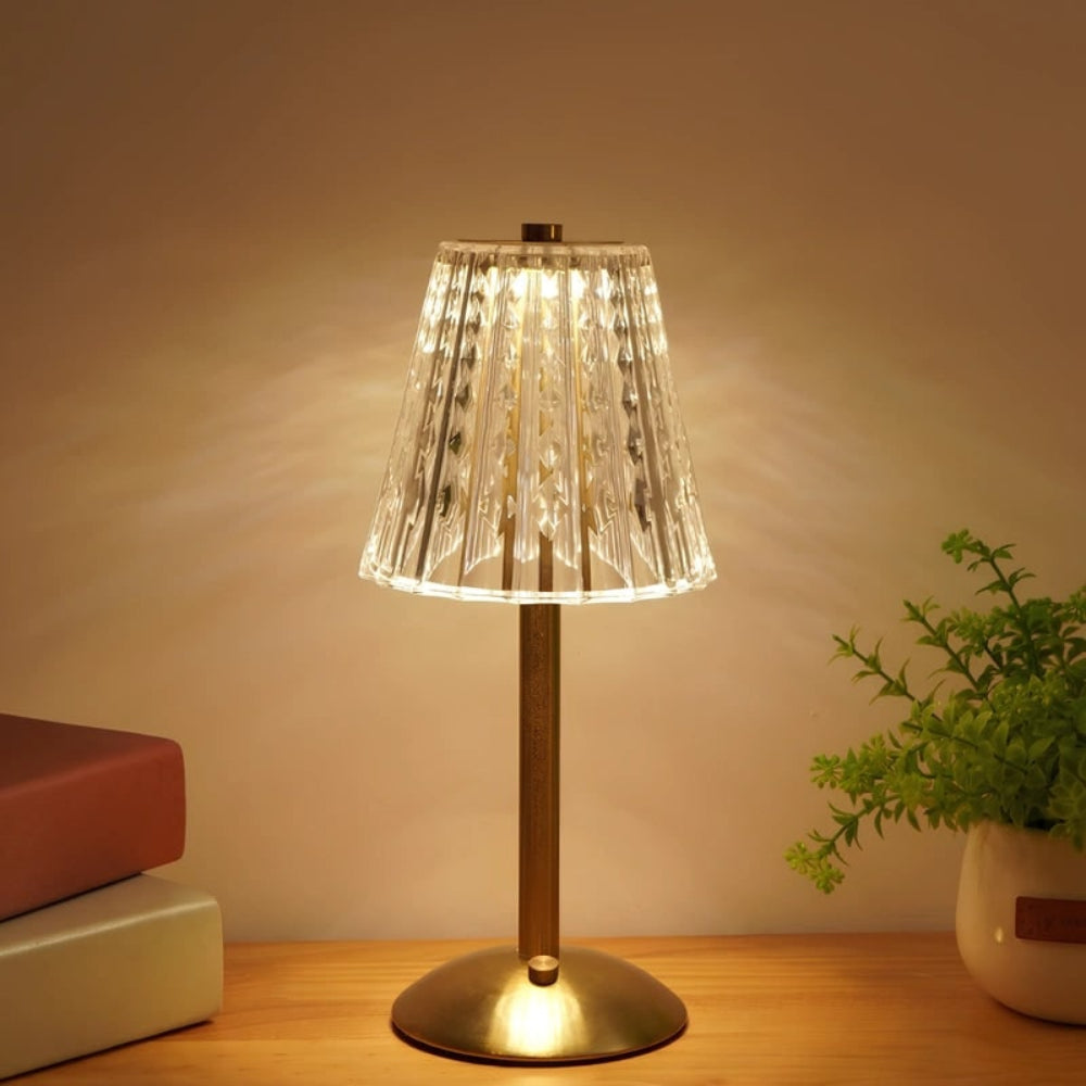 Table Lamp Crystal Cordless Rechargeable