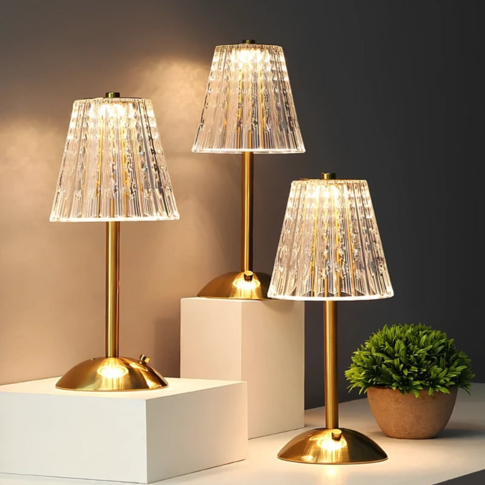 Table Lamp Crystal Cordless Rechargeable