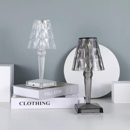Table Lamp Crystal Rechargeable Touch