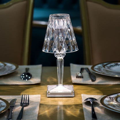 Table Lamp Crystal Rechargeable Touch